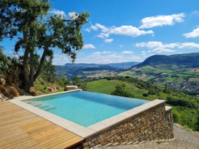 Villa d'une chambre avec piscine privee jacuzzi et jardin amenage a Saint Georges de Luzencon